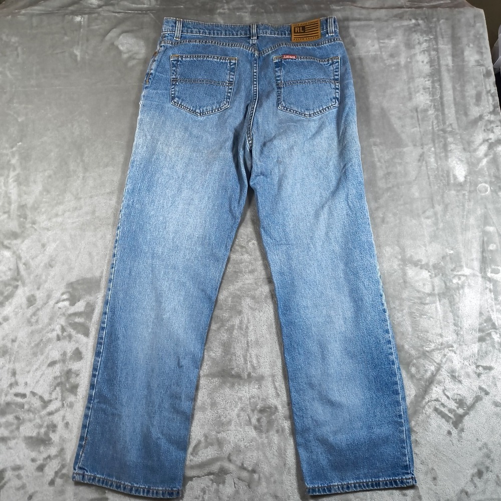 Vintage Polo Ralph Lauren Saturday Jeans Womens 34x29 Blue Straight Leg Y2K - Picture 2 of 13